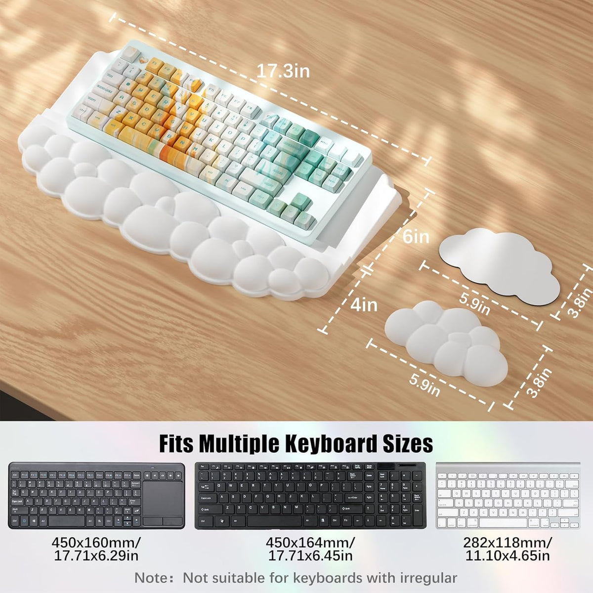 Ergonomic Wrist Rest, White