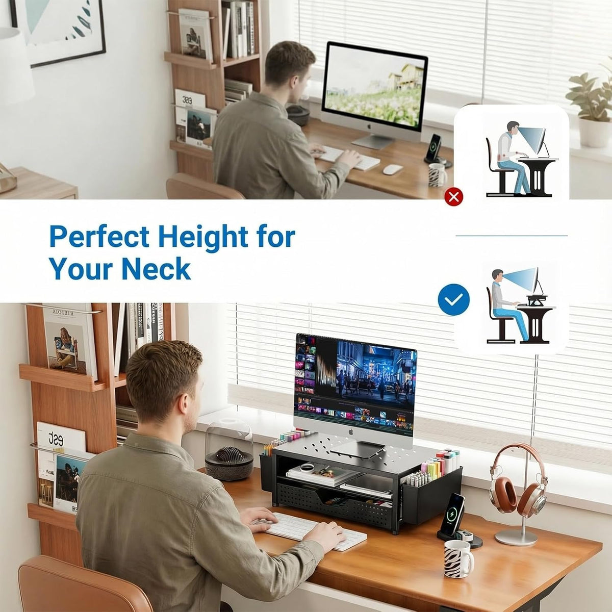 Laptop Stand Desk Organizer