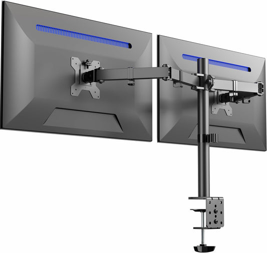 Dual Monitor Desk Mount, Black, 32 inches