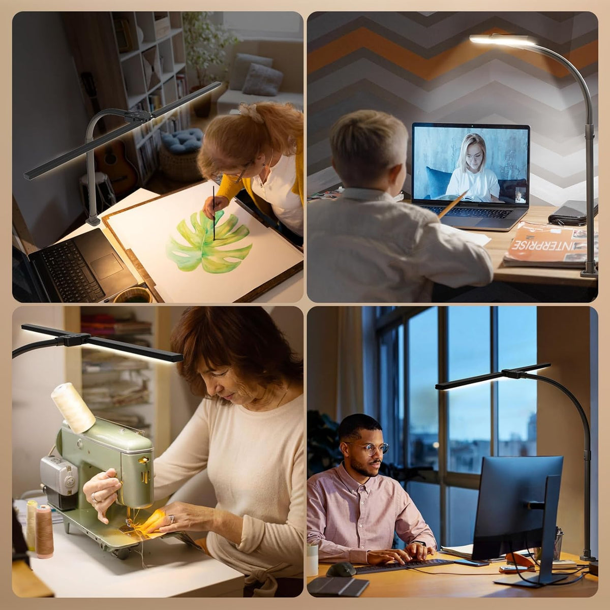 LED Desk Lamp, Black