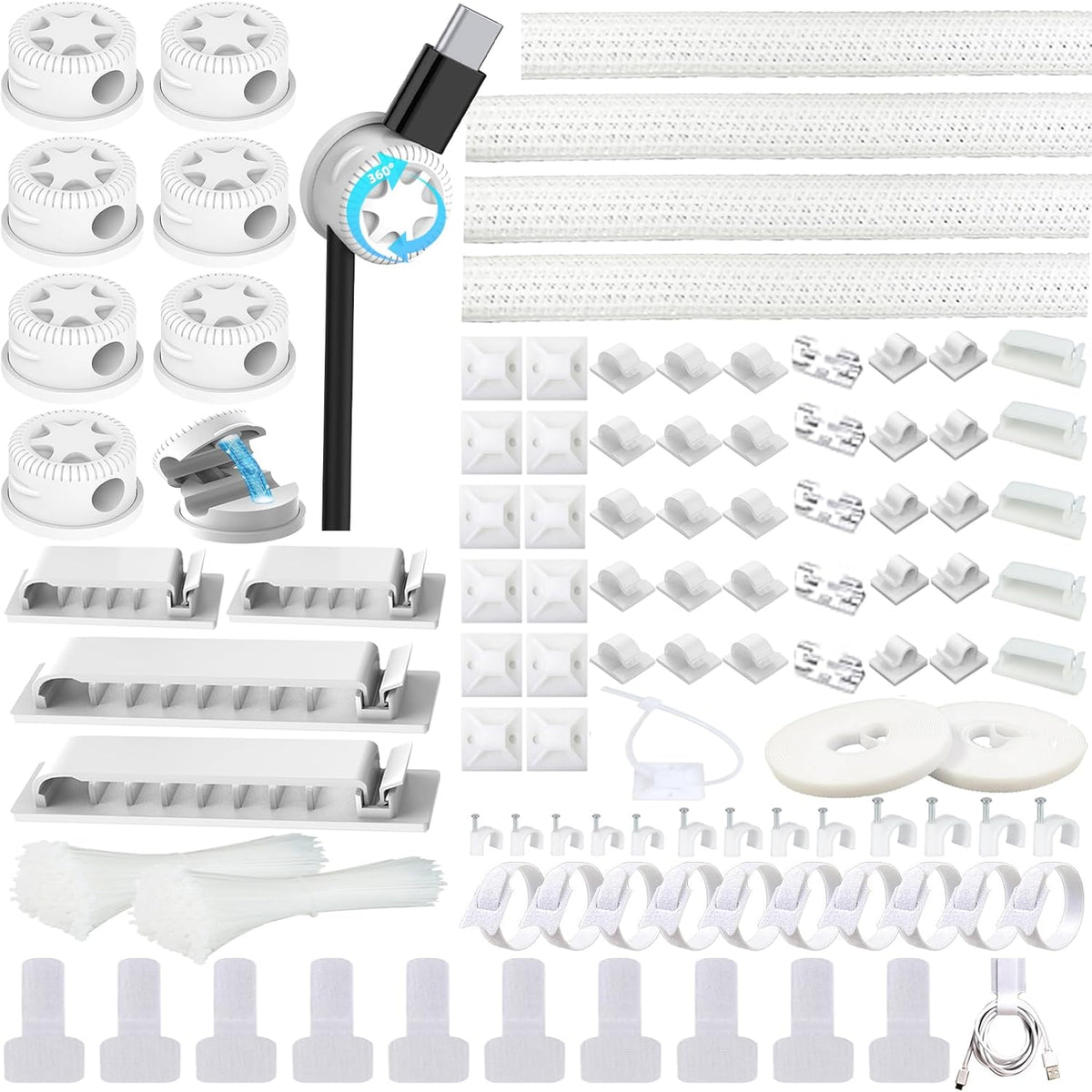 Cable Management Kit, 328Pcs