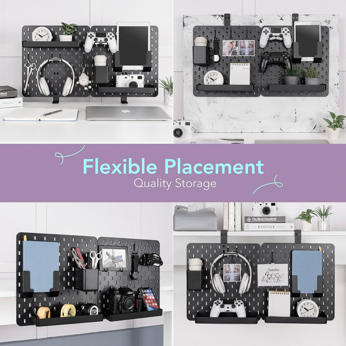 Clamp-On Desk Pegboard