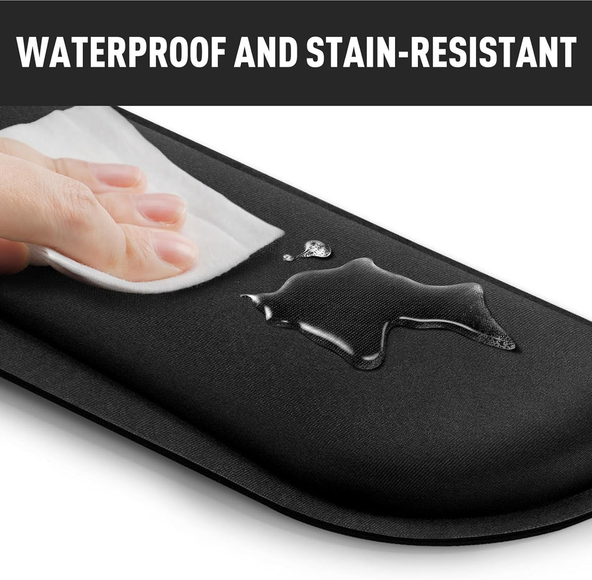 Upgrade Enlarge Silky and Superfine Fabric Gel Memory Foam Keyboard