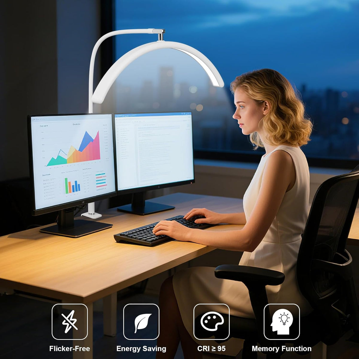 Professional Half Moon LED Desk Light