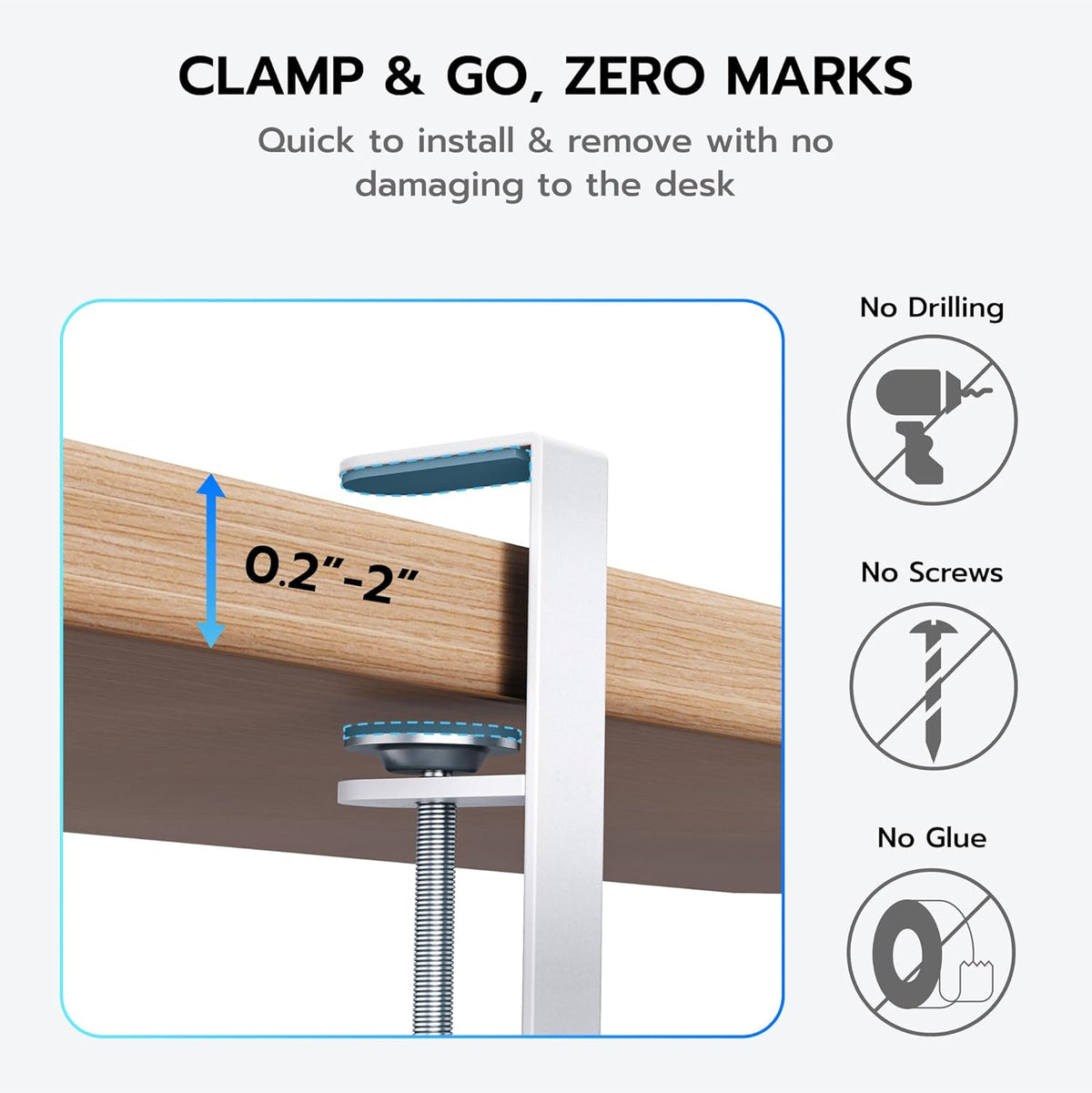 17"-28.7" Extendable Under Desk Cable Management Tray with Cable Slots