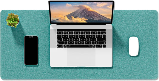 Felt Desk Mat, Minimalist Large Mouse Pad XL 31.5 x 11.8, Green