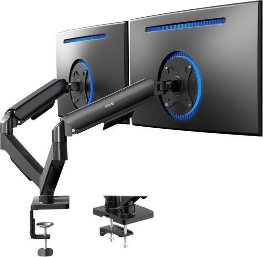 Dual Monitor Stand, Fully Adjustable Arms for 17 to 32 inch Screens