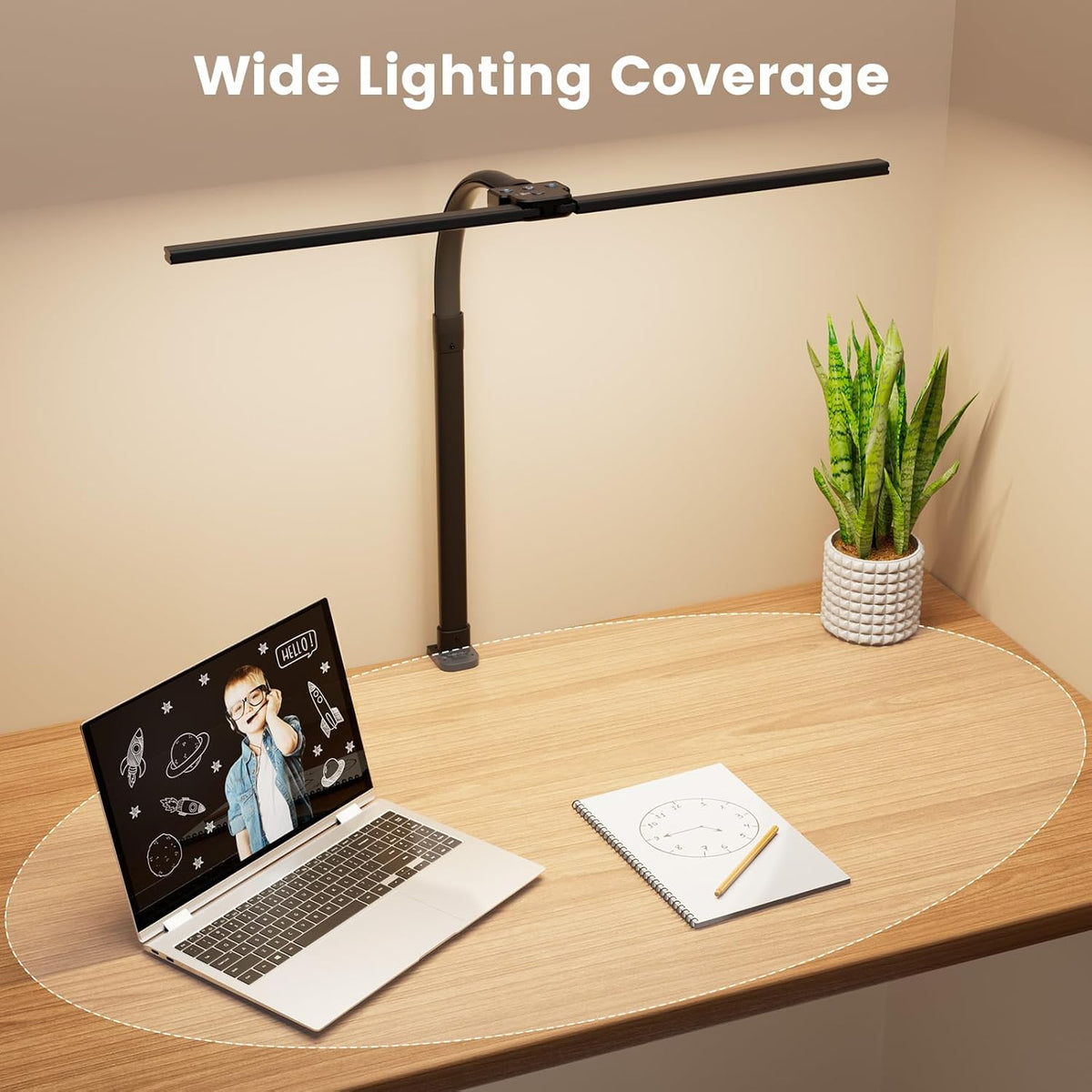 LED Desk Lamp, Black