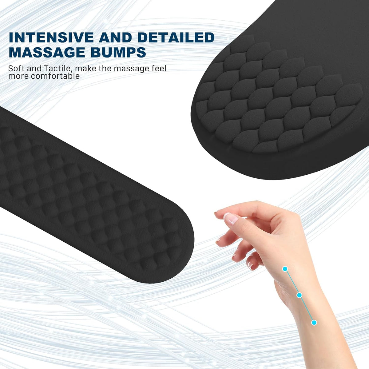 Ergonomic Mouse Pad and Keyboard Wrist Rest with Massage Design