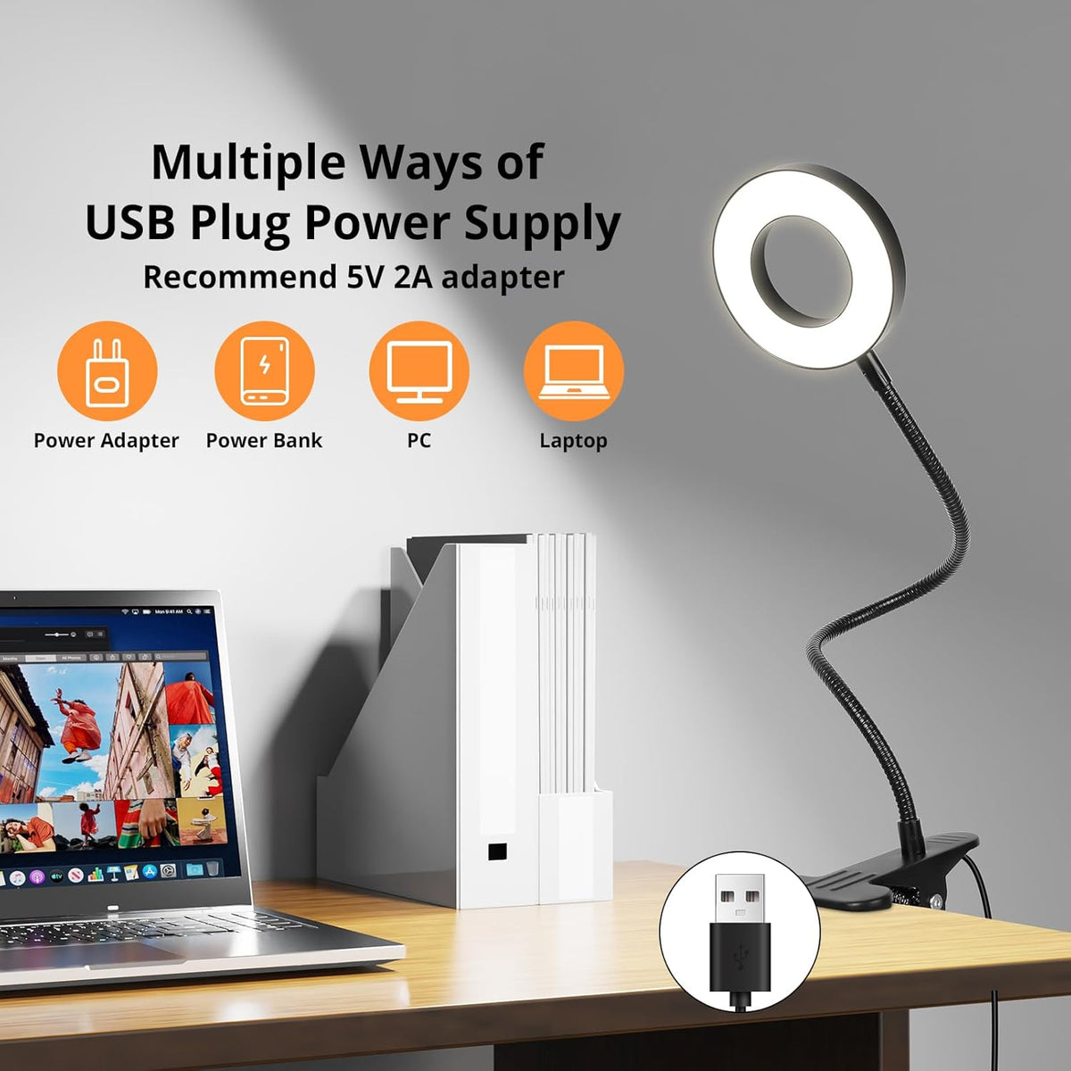 Desk Lamp Clip Light