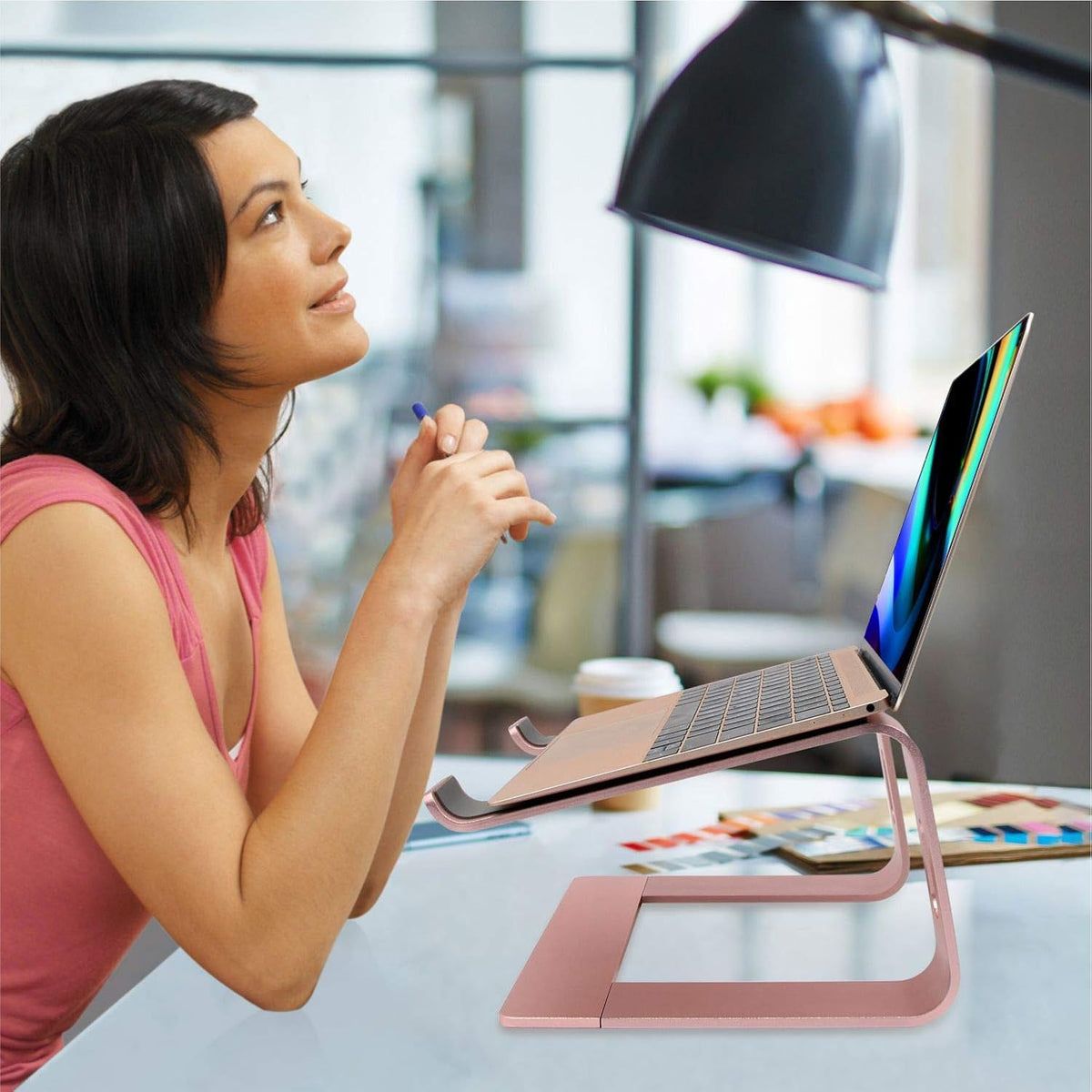 Laptop Stand, Ergonomic Aluminum Laptop Mount Computer Stand