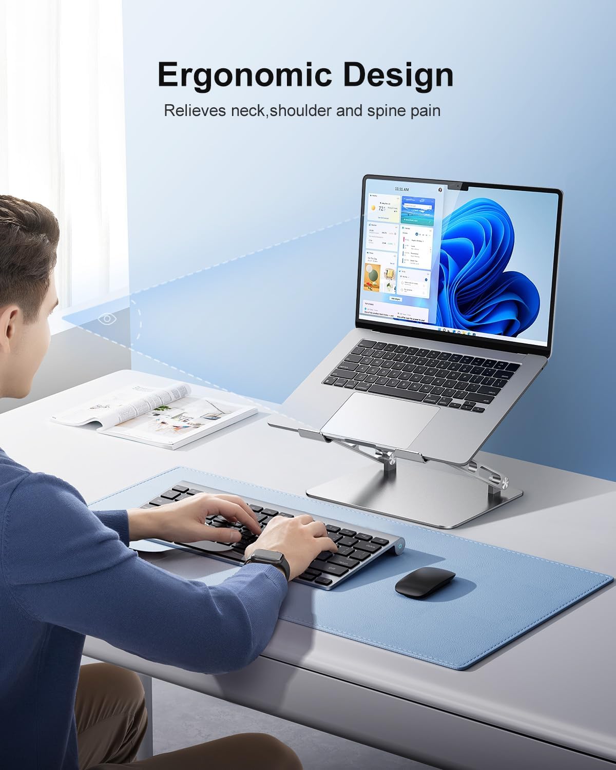 Adjustable Laptop Stand Ergonomic Computer Riser Aluminum Laptop