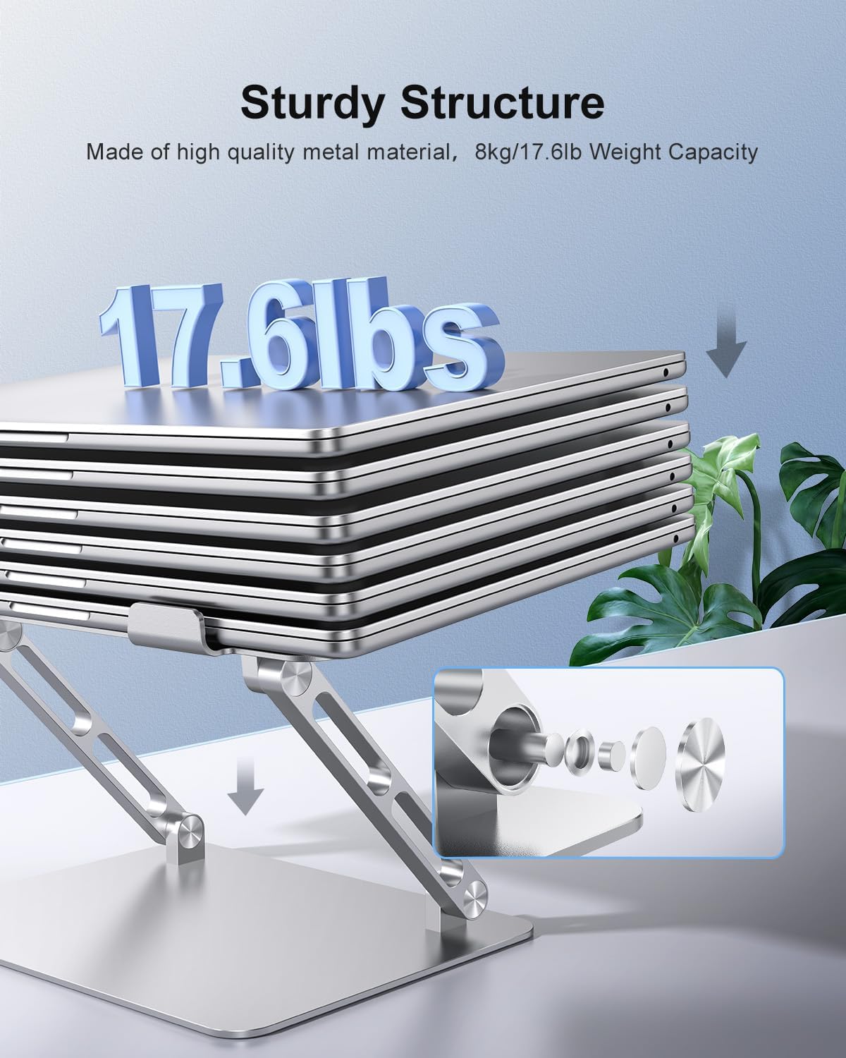 Adjustable Laptop Stand Ergonomic Computer Riser Aluminum Laptop