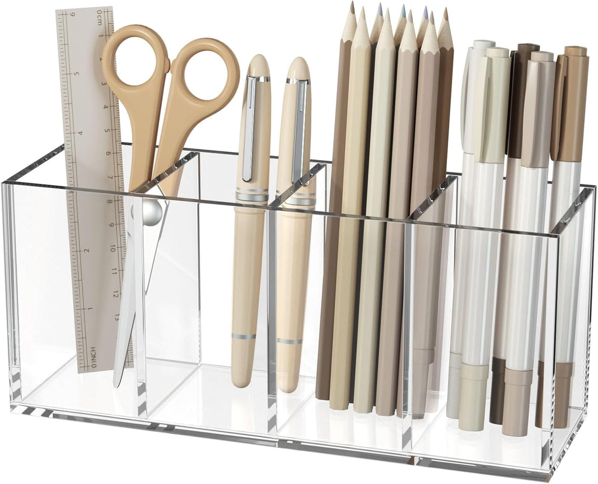 Acrylic Pen Holder 4 Compartments
