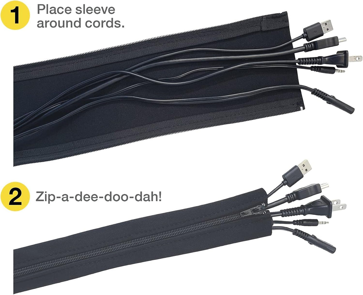Zipper Cable Sleeve by Wrap-It Storage, 36 x 4