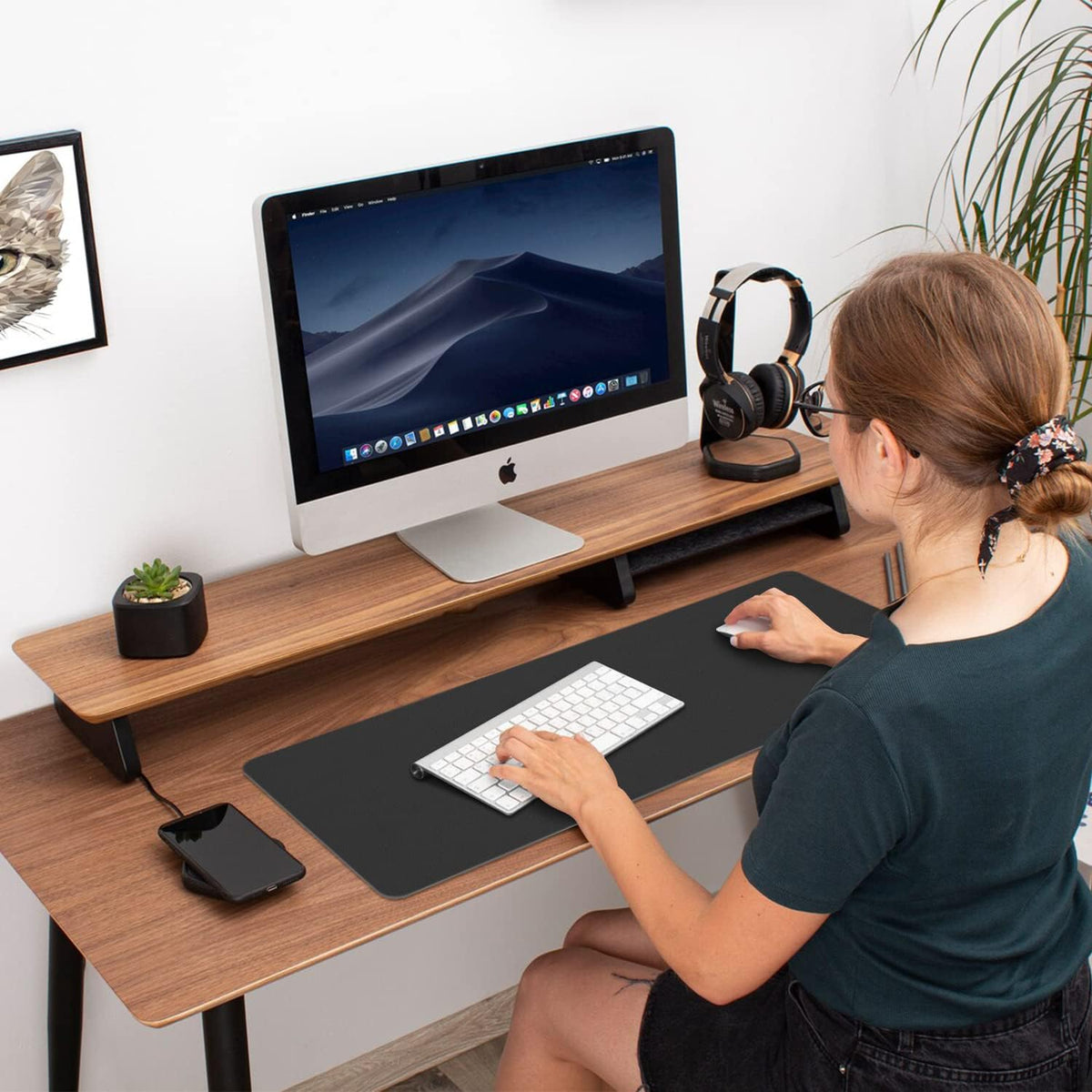 Double-Sided PU Leather Desk Pad