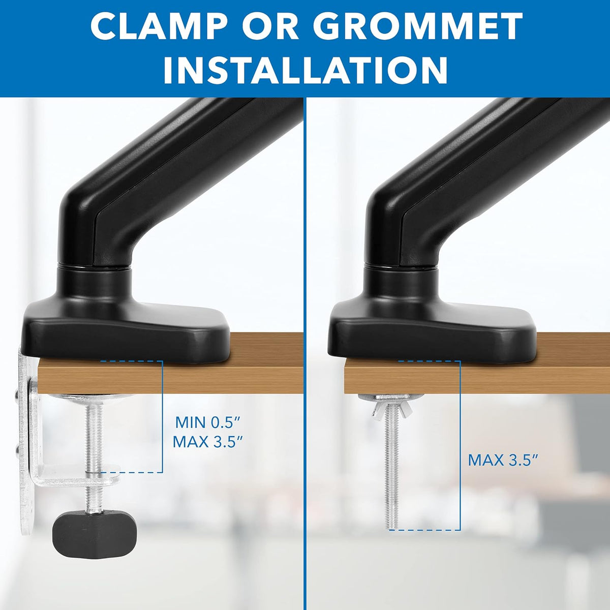 Laptop Desk Mount Arm with Gas Spring