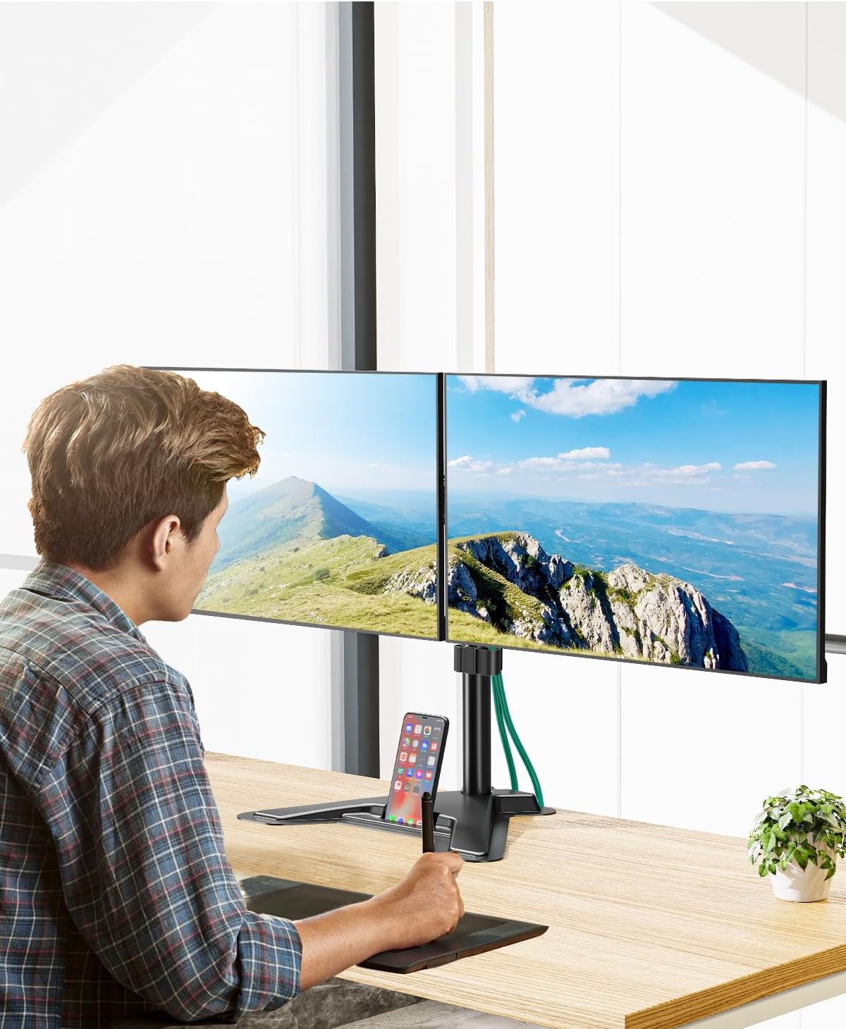 Dual Monitor Stand, 75x75