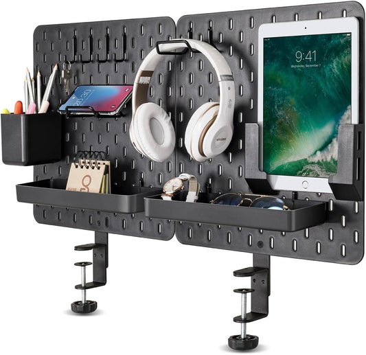 Clamp-On Desk Pegboard