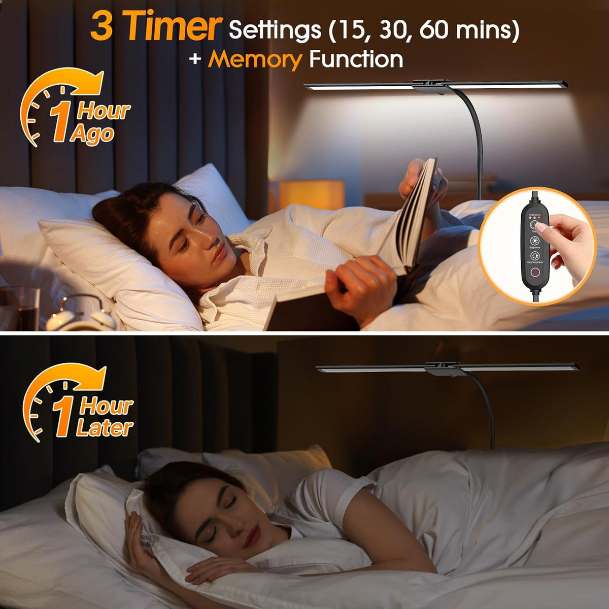 LED Desk Lamp, Dual Head Eye-Care Architect Table Lamp