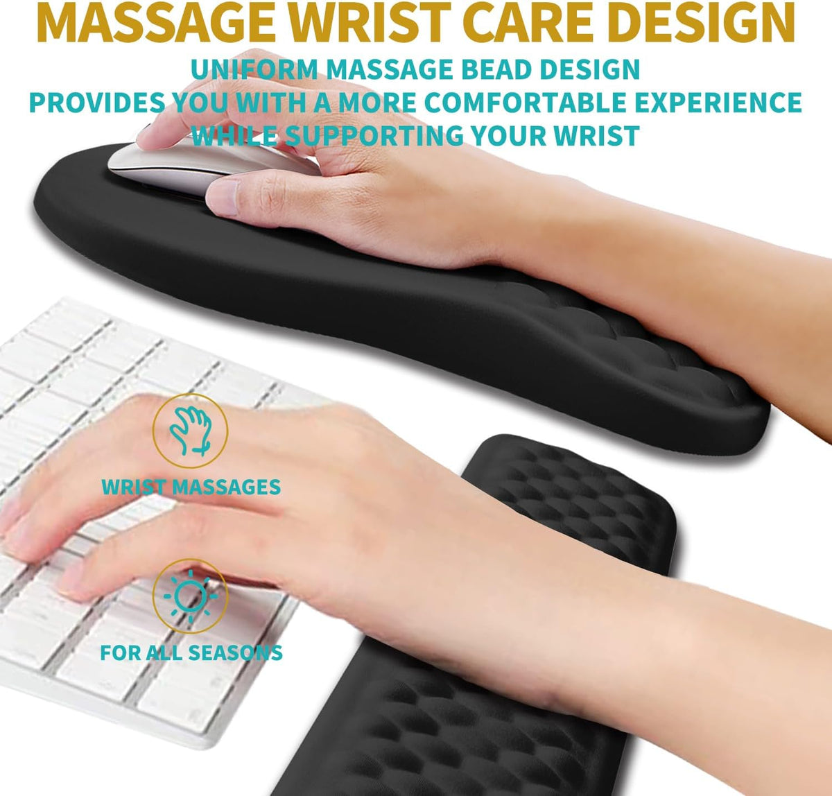 2 in 1 Ergonomic Mouse Pad Wrist Support & Wrist Rest