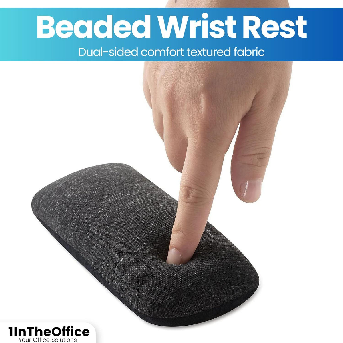 Mouse Wrist Rest, Beaded Wrist Support Pad Ergobeads, Black