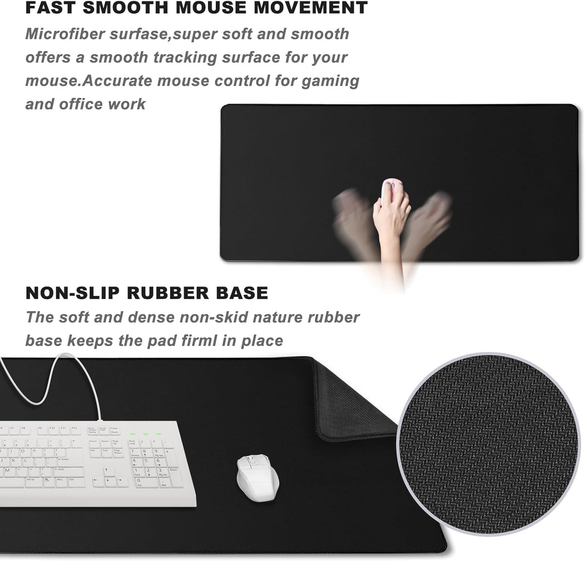 Large Gaming Mouse Pad, 31.5 x 15.7