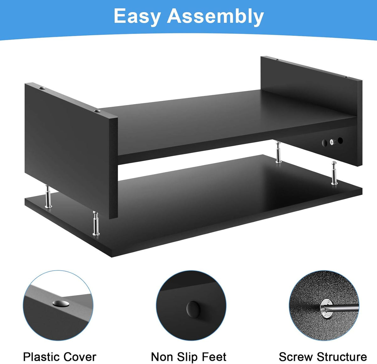 Monitor Stand Riser, 16.5 Inch 2 Tier Computer Monitor Stand