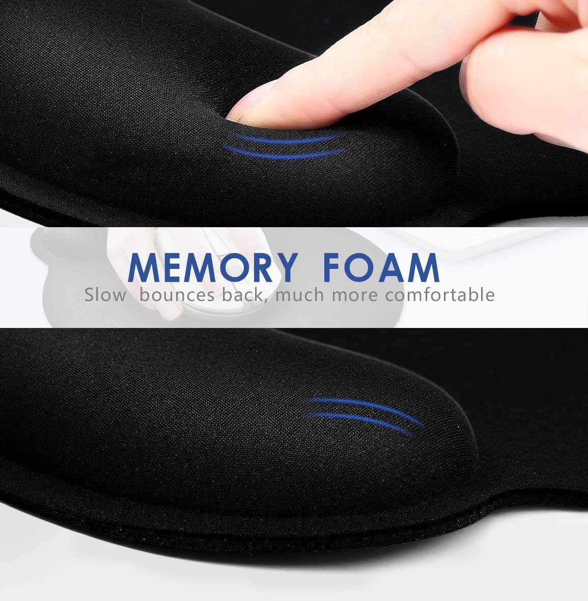 Ergonomic Mouse Pad with Wrist Rest Support, 3 Pack