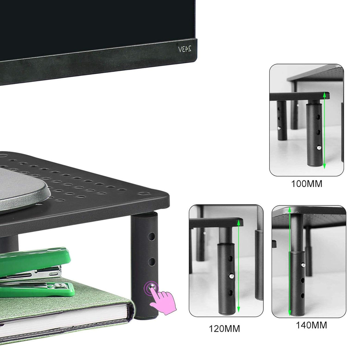 Monitor Stand Riser, Black