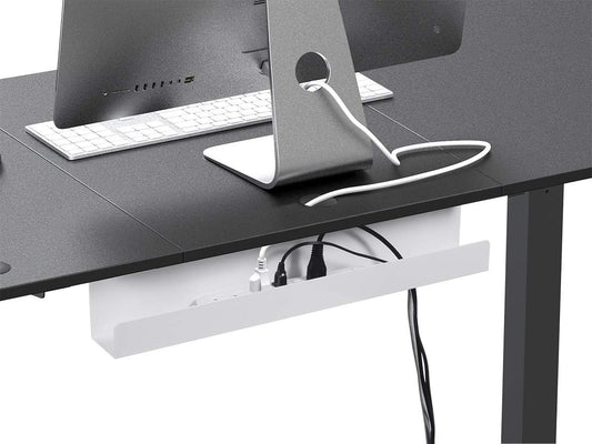 Under Desk Cable Tray, Steel with Power Supply and Wire Management