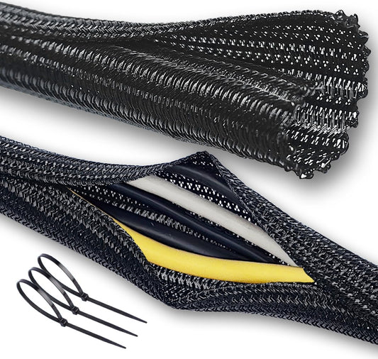 Cable Management Split Wire Loom Sleeve