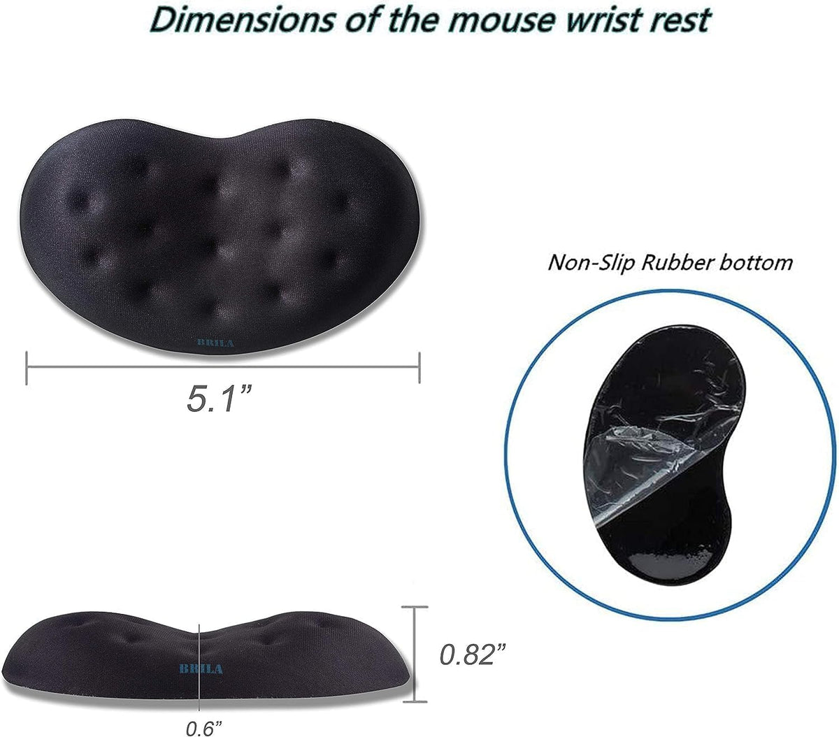 Ergonomic Memory Foam Mouse Wrist Rest Support Pad Cushion