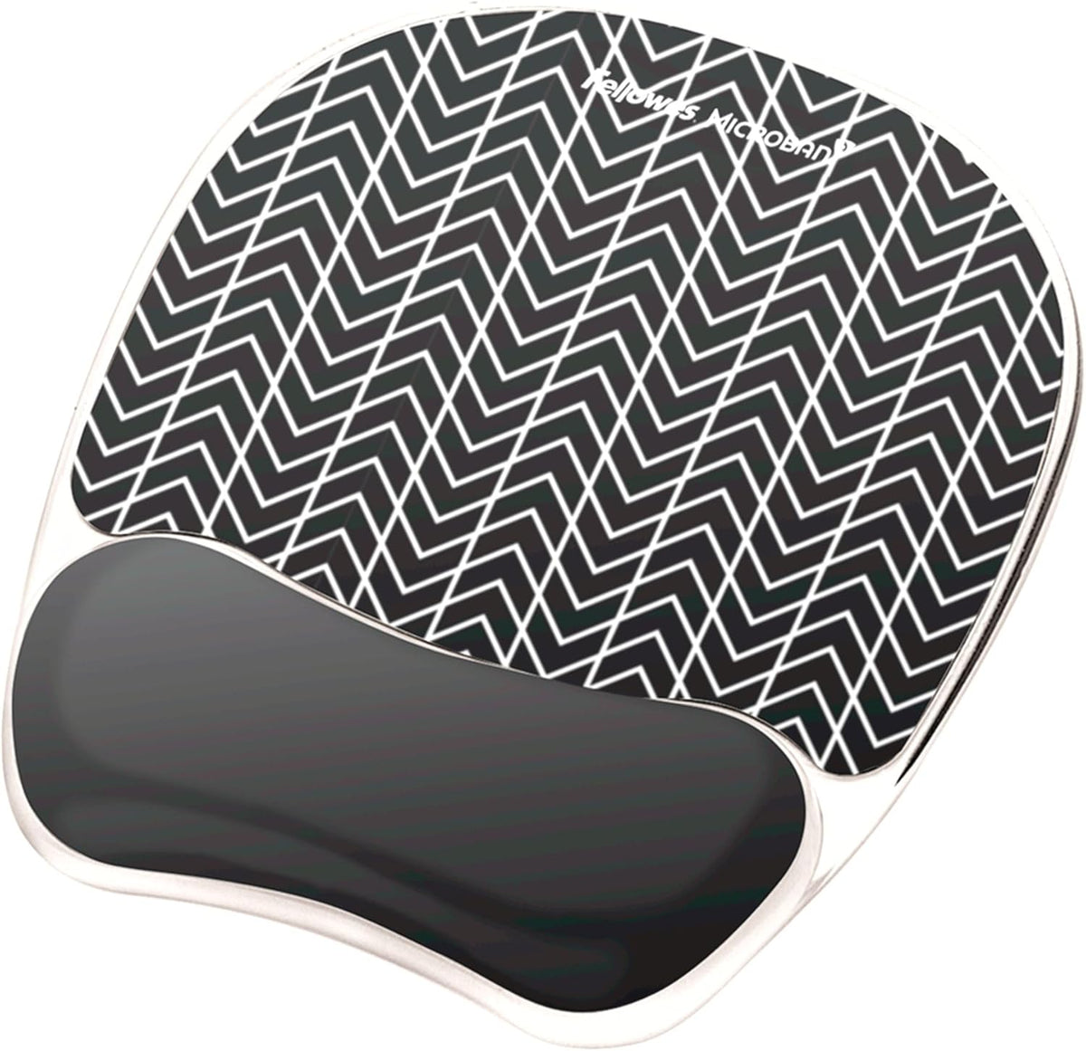 Photo Gel Mouse Pad Wrist Rest with MICROBAN - Black Chevron (9549901)