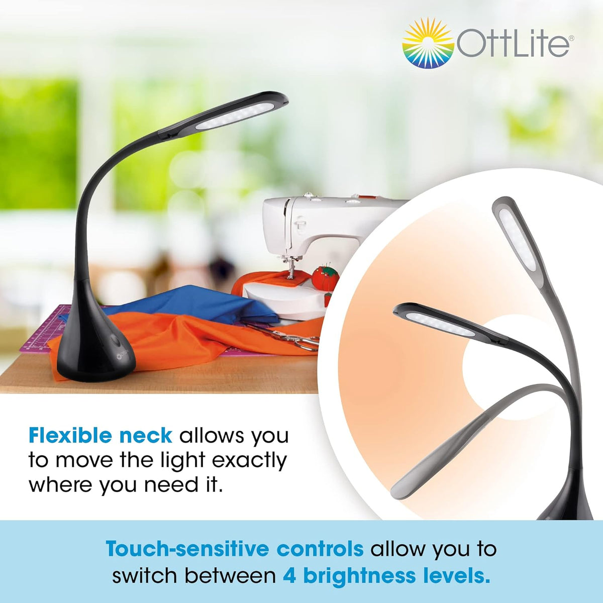 Creative Curves LED Desk Lamp with Adjustable Neck
