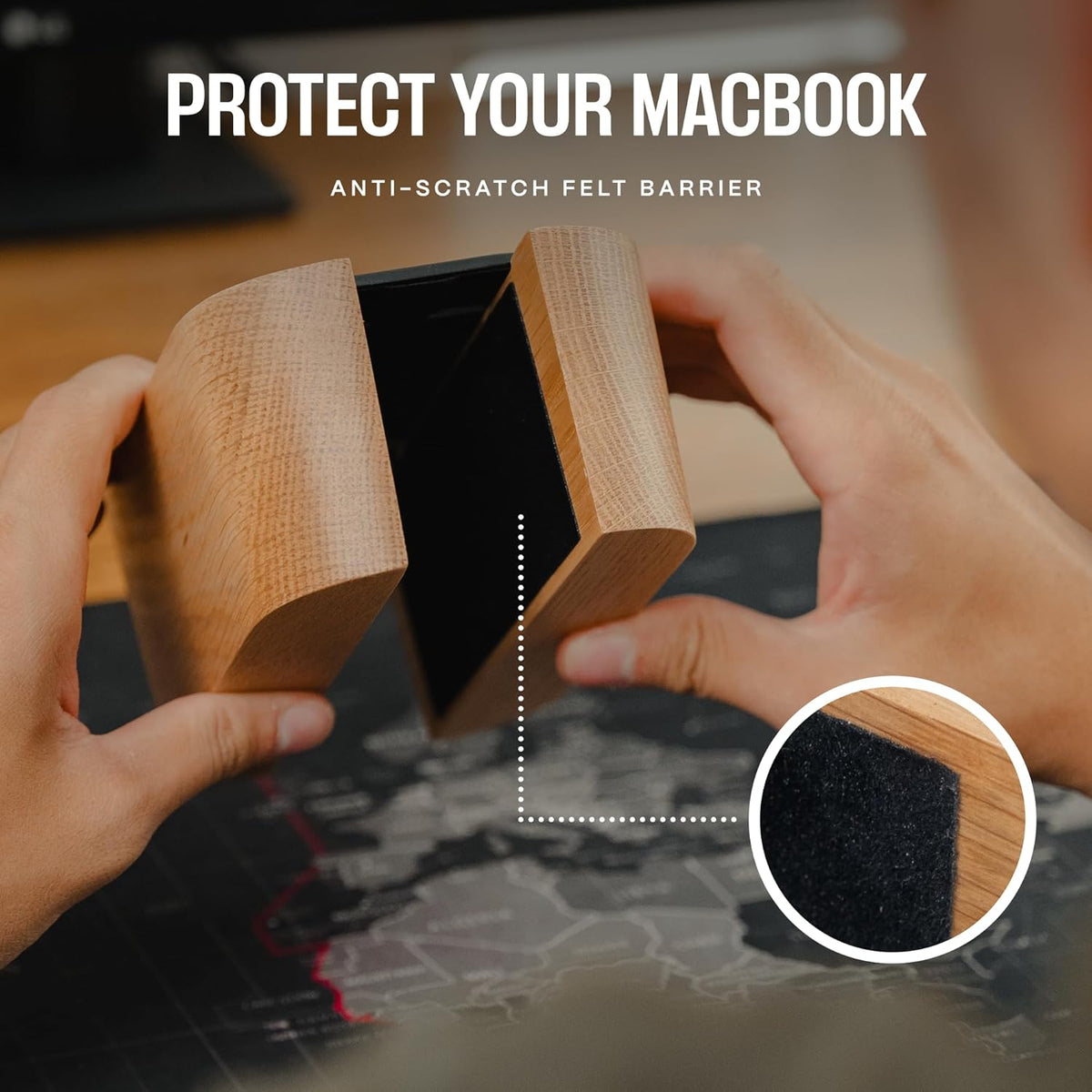 Adjustable Vertical Laptop Stand, Walnut
