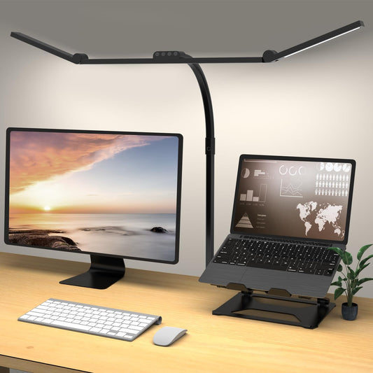 3 Light Bar Gooseneck Architect Desk Lamp with Clamp