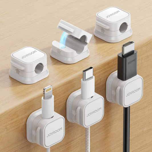 Magnetic Cable Clips [Cable Smooth Adjustable] Cord Holder, 6 Pack
