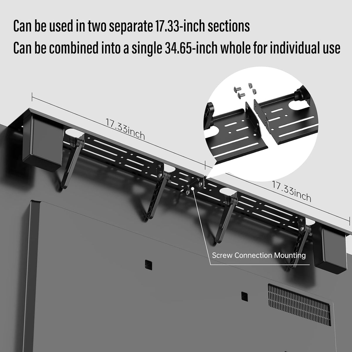 Adjustable Steel TV Top Shelf