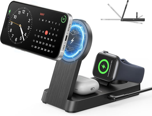 3 in 1 Magnetic Wireless : Foldable