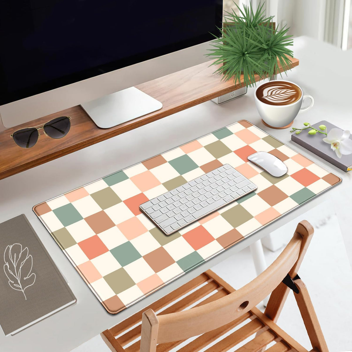 Boho Checkered Desk Mat