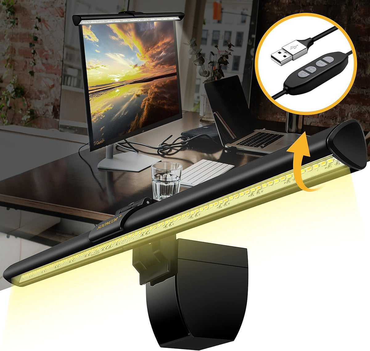 Computer Monitor Light Screen Light Bar e-Reading LED Task Lamp