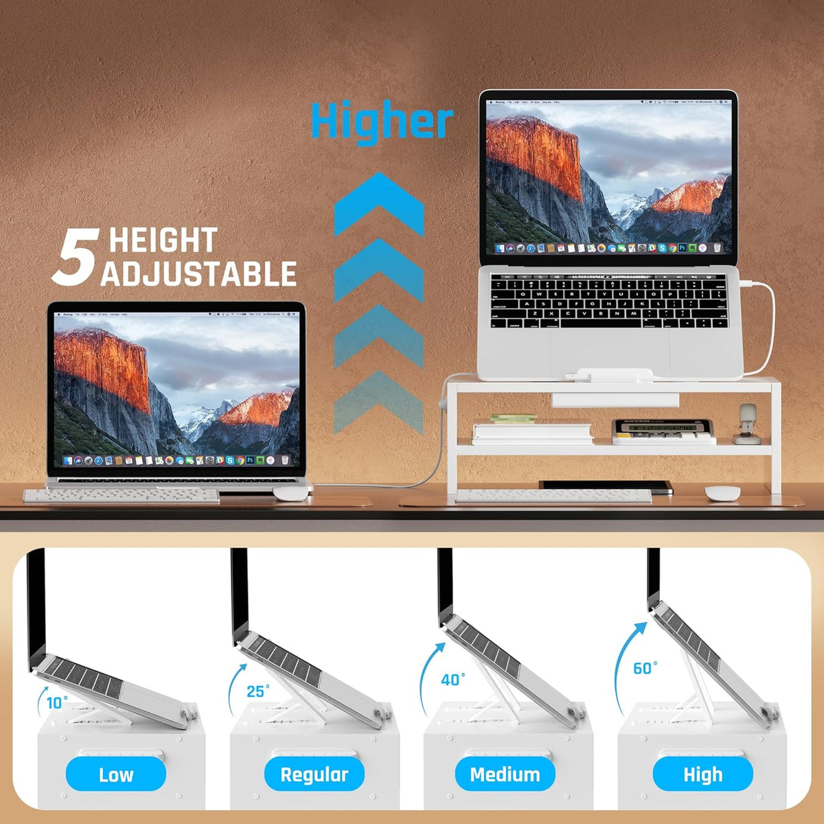 Adjustable Wood Laptop Stand