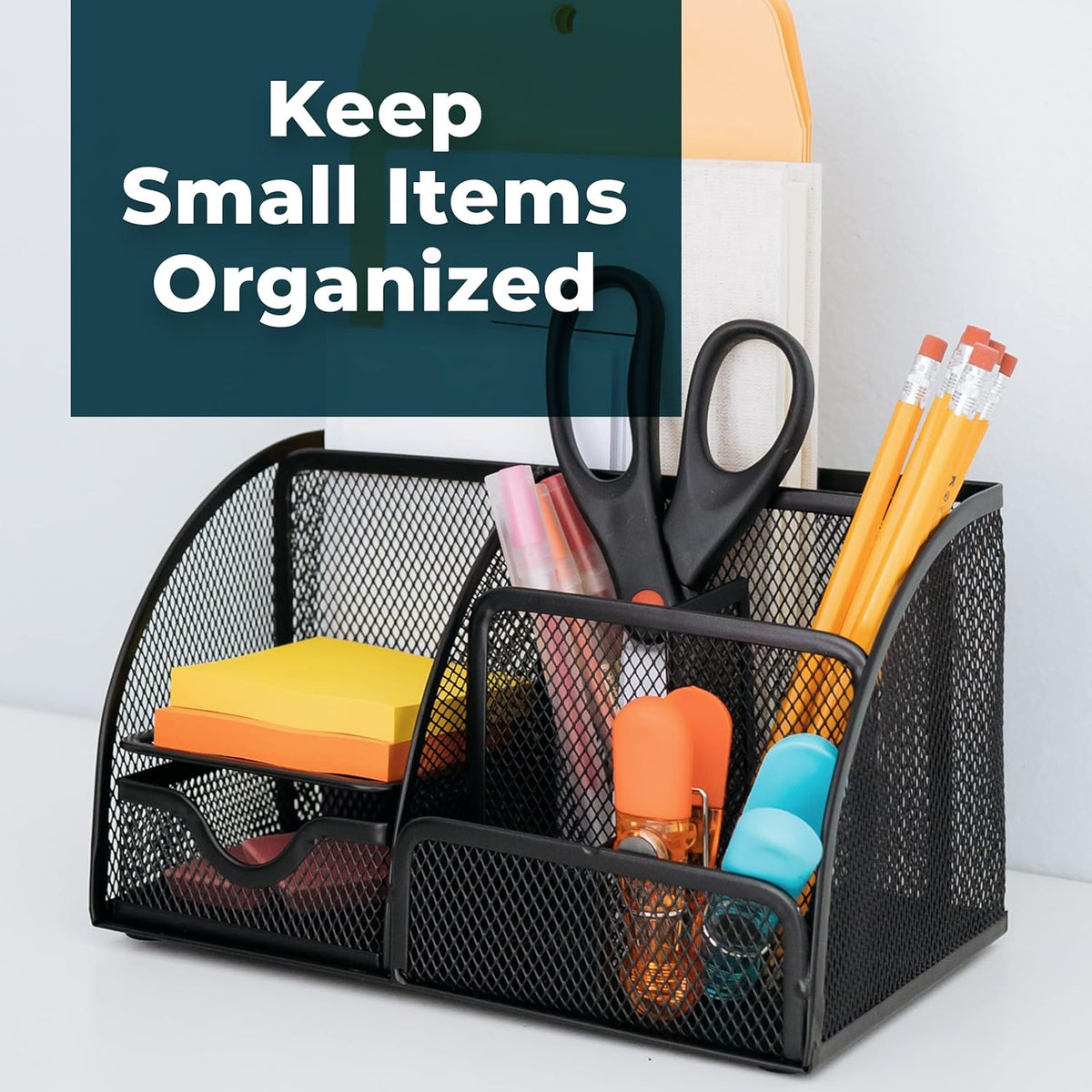 Mesh Desk Organizer Office & Dorm Room Supplies Caddy