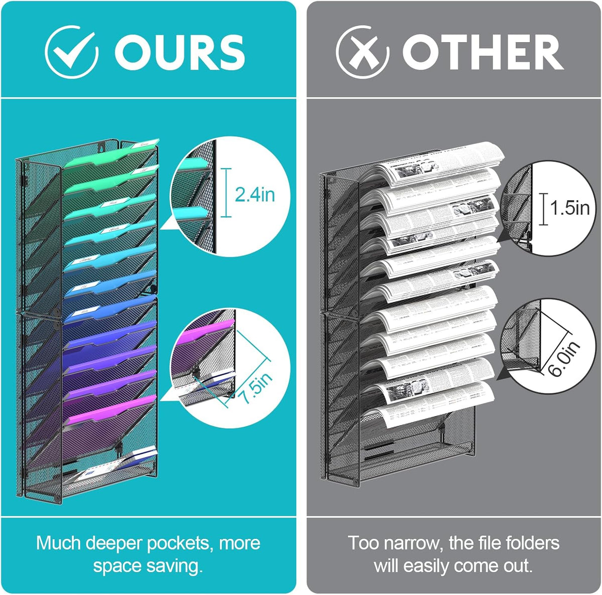 12 Tier Wall File Organizer
