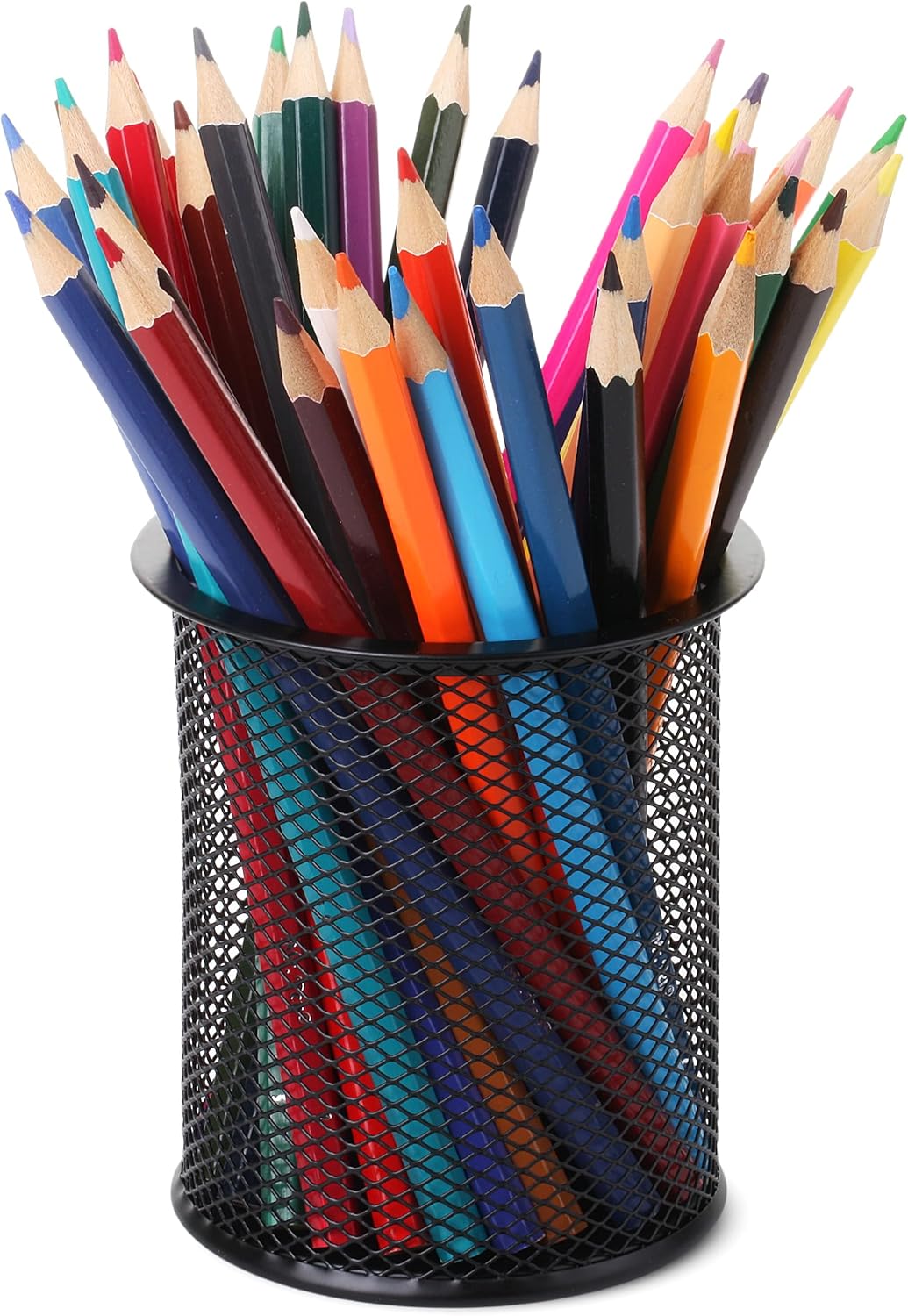 3pcs Metal Mesh Pencil Cup Holder, Black Organizer for Desk, Pen Cups
