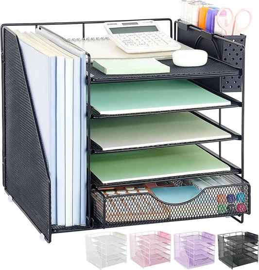 Desk Organizer with Drawer and Pen Holder