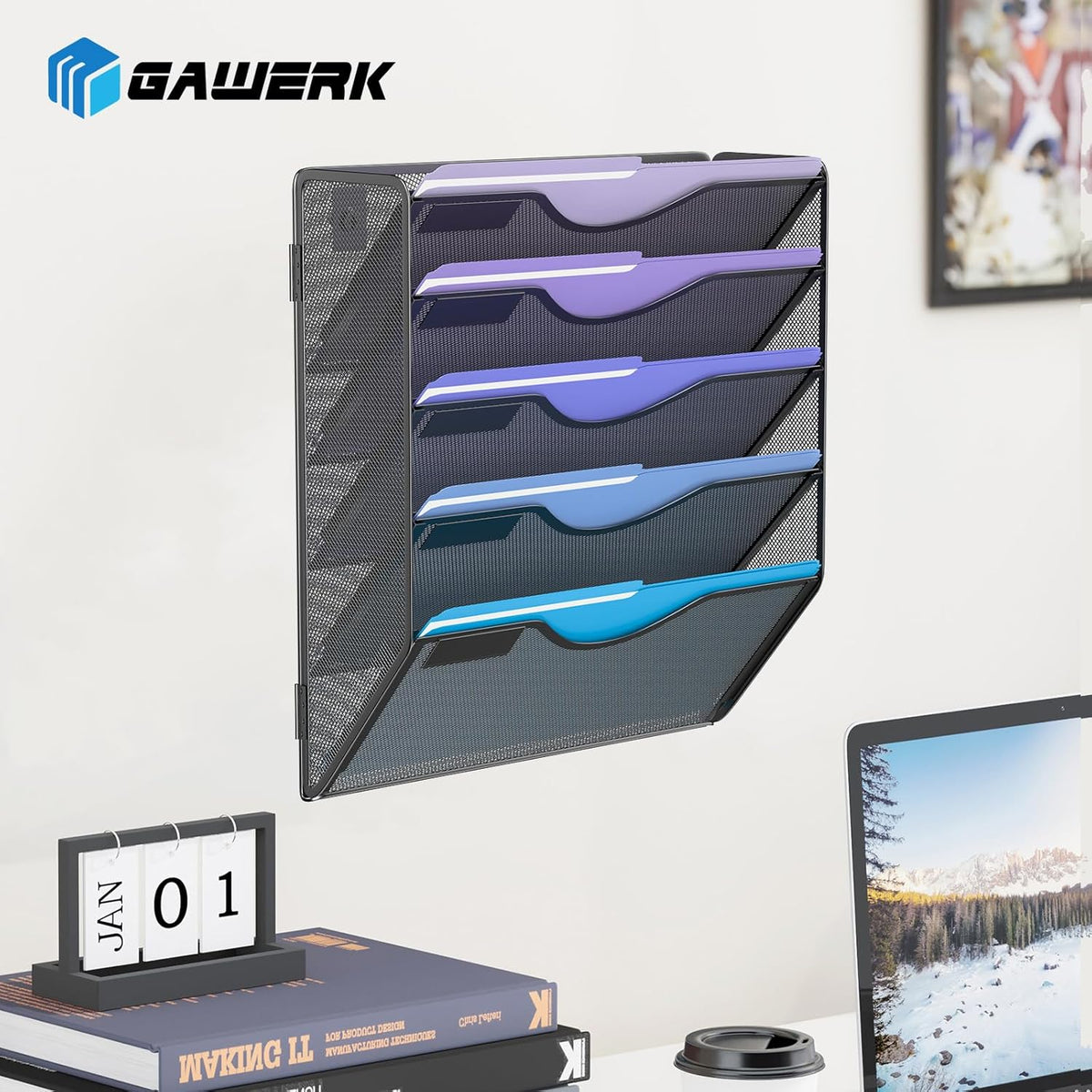 5 Tier Hanging Wall File Organizer
