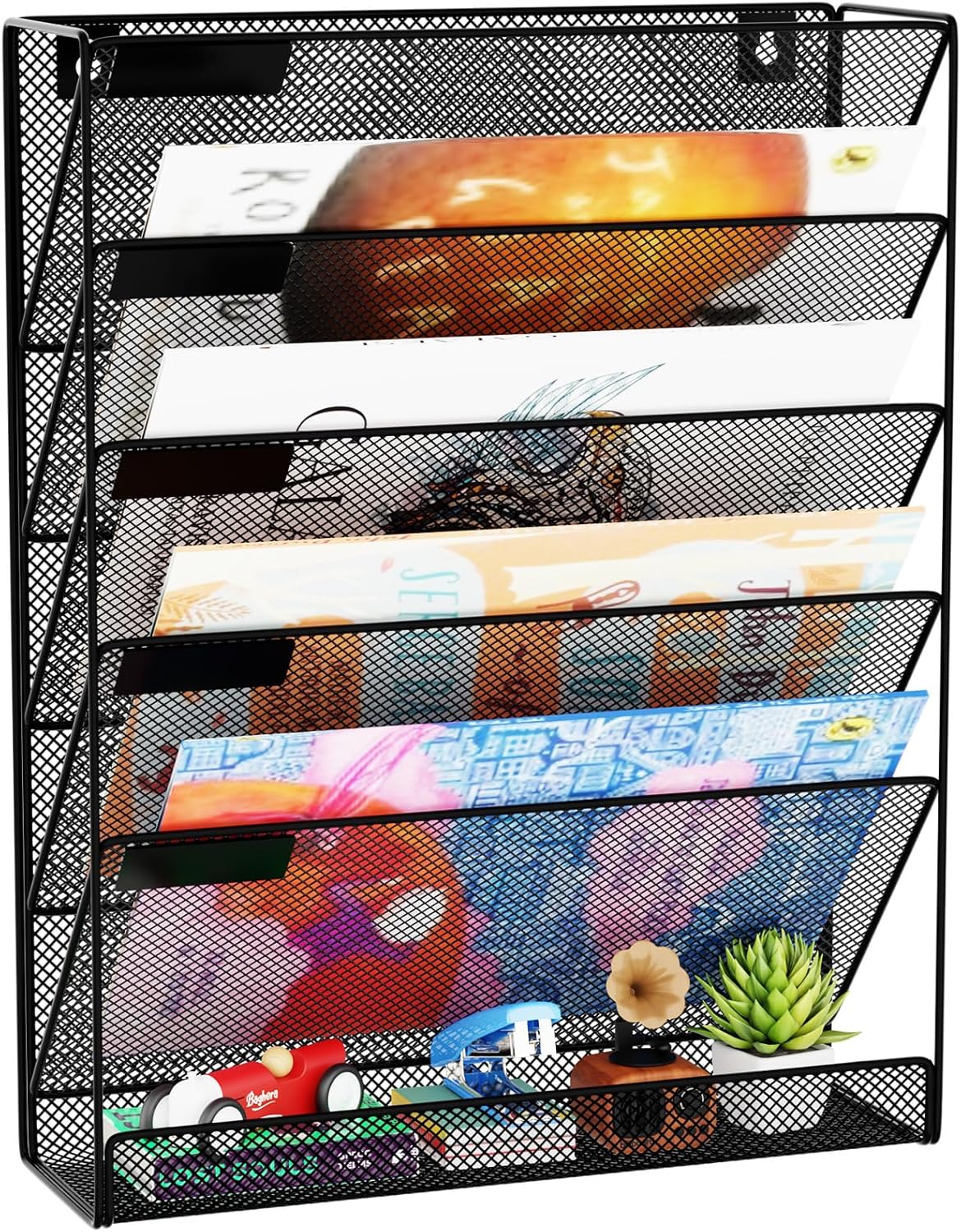 Wall File Organizer Holder Mesh Hanging Paper Document Holder
