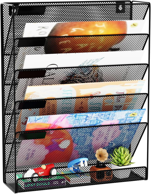 Wall File Organizer Holder Mesh Hanging Paper Document Holder